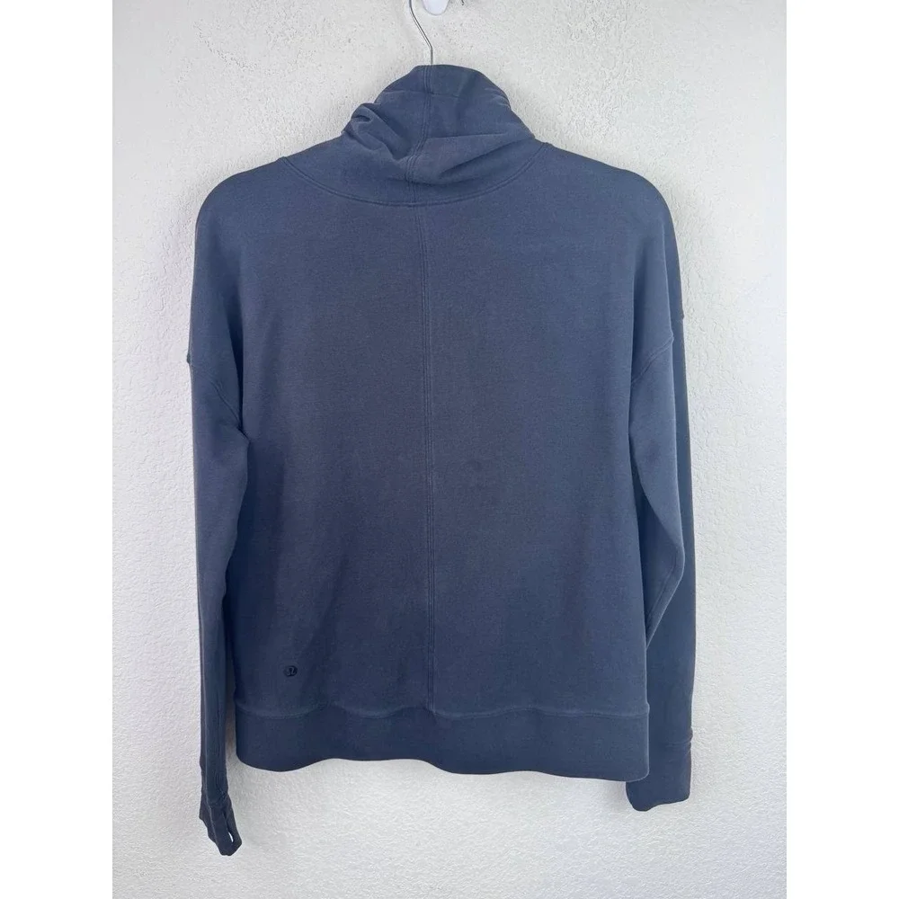 Lululemon Go‎ Forward Pullover Fleece Sweatshirt Sz 6 Cowl Neck Athleisure Yoga